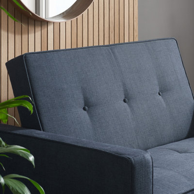 Blue Ottoman Sofa Bed Birlea Otto Fabric 2 seater settee contemporary style