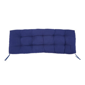 Blue Outdoor Garden Bench Seat Pad Cushion