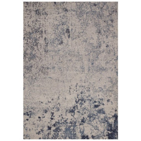 Blue Outdoor Rug, Abstract Stain-Resistant Rug For Patio Decks Garden, 2mm Modern Outdoor Durable Rug-120cm X 170cm
