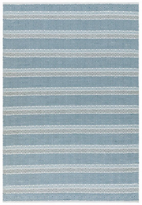 Blue Outdoor Rug, Geometric Striped Stain-Resistant Rug For Patio Decks Garden, 2mm Modern Outdoor Rug-160cm X 230cm