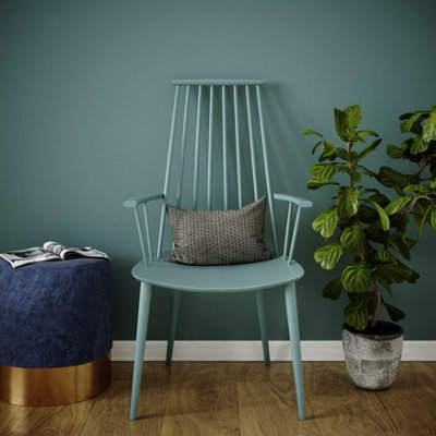 Laminate chair painted blue.