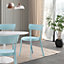 Blue Plastic Bistro Dining Chair