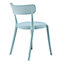 Blue Plastic Bistro Dining Chair