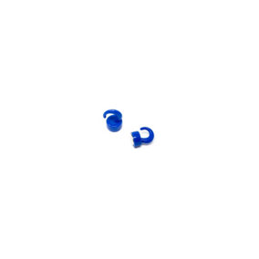 Blue Plastic Mini Magnetic Hooks - 1kg Pull (12mm dia x 20mm tall) (Pack of 2)