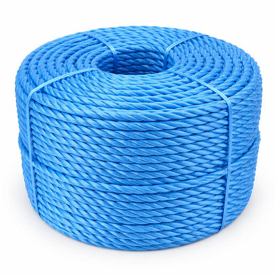 Blue Polypropylene Rope 50m Long 20mm Rope Maximum Breaking Load 5370kg ...