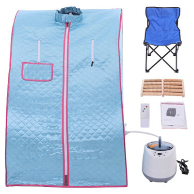Blue Portable Foldable 2L Full Body Loss Weight Home Spa Sauna Steam ...
