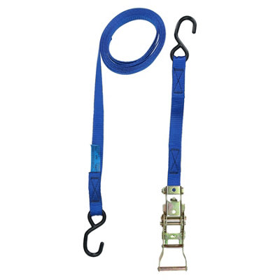 Blue Ratchet Strap Tie Down Trailer 4m Hook Cargo Strap 325kg Lashing SM003