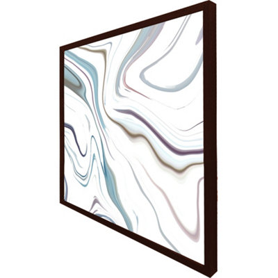 Blue rippled marble (Picutre Frame) / 24x24" / Brown