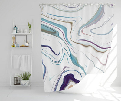 Blue Rippled Marble (Shower Curtain) / Default Title Price Comparisons | Compare The Build