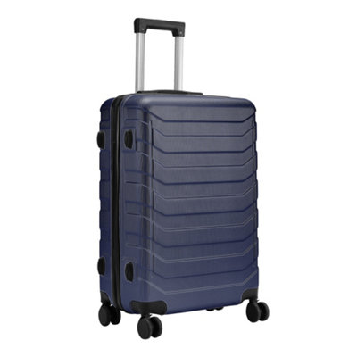 Blue Rolling Hardshell Luggage Travel Suitcase 20"