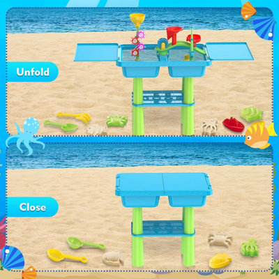 Blue sand and water table Activity Sandbox Sensory Table for Kids ...
