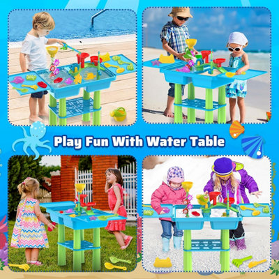 Blue sand and water table Activity Sandbox Sensory Table for Kids ...