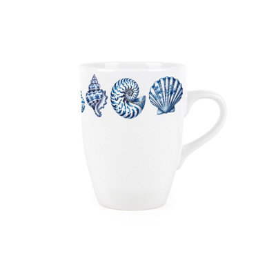 Blue Seashells Mug - Detailed Coastal Themed Decor Gift - Tea/Coffee ...