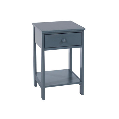 Blue shaker, 1 drawer petite bedside cabinet