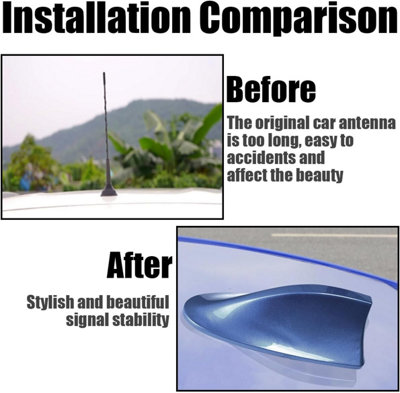 Carbon Fiber Car Roof Shark Fin Antenna Decal Aerials Decoration Cover For Mini Cooper Clubman