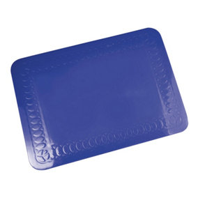Blue Silicone Rubber Anti Slip Table Mat - 255 x 185mm - Dishwasher Safe Dining