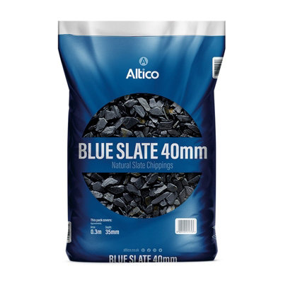 Blue Slate Natural Stone Chippings 20-40mm Garden Gravel Patio Rock Toppings