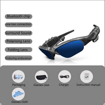 Blue Smart Call Wireless Bluetooth Glasses