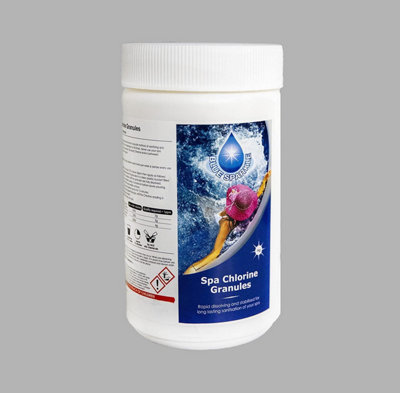 BLUE SPARKLE 1 Kg Chlorine Granules Water Treatment for Rapid Disinfecting and Cleaning of Hot Tub Spa and Swimming Pool