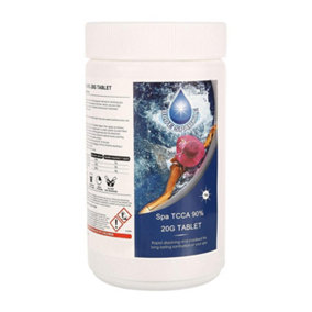 BLUE SPARKLE 1 Kg Chlorine Tablets Water Treatment for Rapid Disinfecting and Cleaning of Hot Tub Spa and Swimming Pool