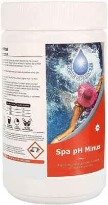 BLUE SPARKLE 3 Kg pH Minus pH Level Decreaser Water Quality Improver for All Hot Tubs and Swimming Pools