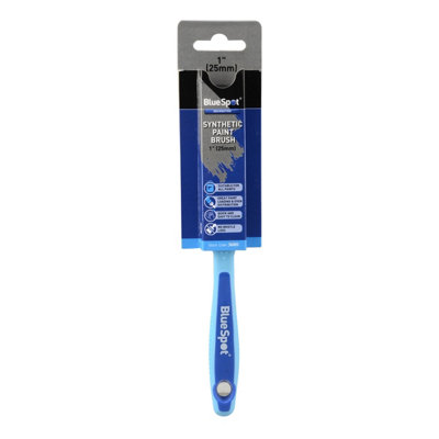 Blue Spot Tools - 1" (25mm) Synthetic Paint Brush with Soft Grip Handle