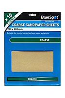 Blue Spot Tools - 10 Pce Coarse Sandpapers