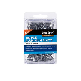 Blue Spot Tools - 100 Pce 4mm X 10mm Aluminium Rivets