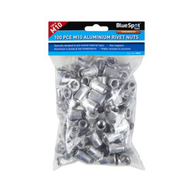 Blue Spot Tools - 100 PCE M10 Aluminium Rivet Nuts