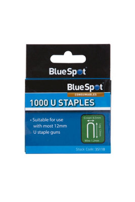 Blue Spot Tools - 1000 Pce 12mm U-Staples
