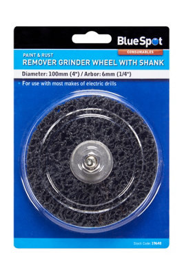 Blue Spot Tools - 100mm (4") Rust Remover Grinding Wheel with Shank