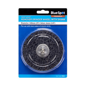 Blue Spot Tools - 100mm (4") Rust Remover Grinding Wheel with Shank