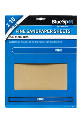 Blue Spot Tools - 10Pce Fine Sandpapers