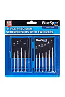 Blue Spot Tools - 11 PCE Precision Screwdrivers With Tweezers
