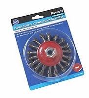 Blue Spot Tools - 115mm (4.5") M14 Semi-Flat Twist Knot Wire Wheel Brush