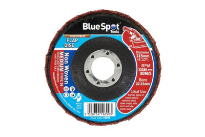 Blue Spot Tools - 115mm (4.5") Medium Non Woven Flap Disc