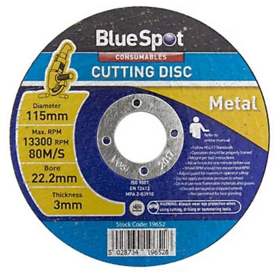 Blue Spot Tools - 115mm (4.5") Metal Cutting Disc