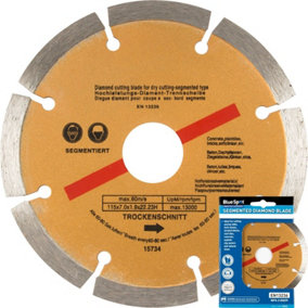 Blue Spot Tools - 115mm (4.5") Segmented Gold Diamond Dry Cutting Disc