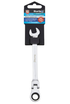 Blue Spot Tools - 11mm Chrome Vanadium Ratchet Spanner Flexible Head (180)