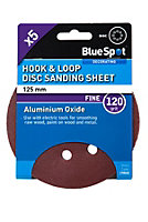 Blue Spot Tools - 125mm 5 Pack 120 Grit Sanding Disc