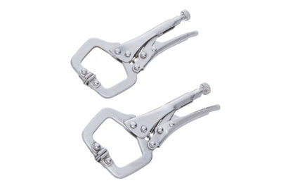 Blue Spot Tools - 2 Pce 100mm (4") Mini Locking C Clamp Set