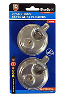 Blue Spot Tools - 2 Pce 70mm Discus Keyed Alike Padlocks