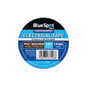 Blue Spot Tools - 20M Brown PVC Electrical Tape