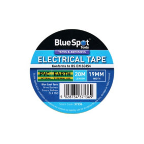 Blue Spot Tools - 20M Earth PVC Electrical Tape