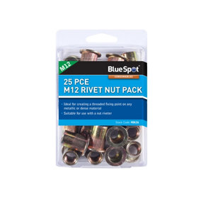 Blue Spot Tools - 25PCE M12 Rivet Nut Pack