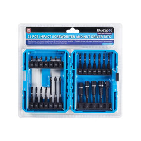 Blue Spot Tools - 26 PCE Impact Screwdriver And Nut Driver Bits