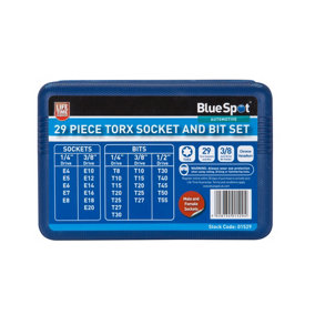 Blue Spot Tools - 29 Pce Torx Socket & Bit Set