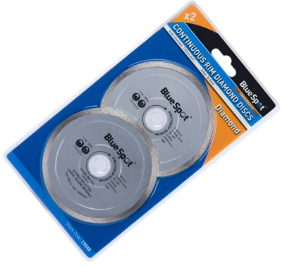 Blue Spot Tools - 2Pce Continuous Rim 115mm (4.5") Diamond Discs