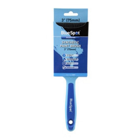 Blue Spot Tools - 3" (75mm) Synthetic Paint Brush with Soft Grip Handle