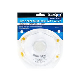 Blue Spot Tools - 3 PCE FFP2 Dust Mask With Valve
